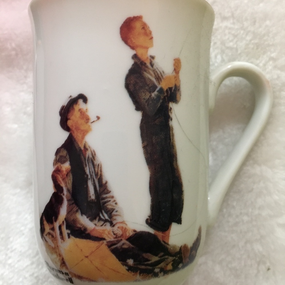 Vintage Ceramic Mug with Artistic Design